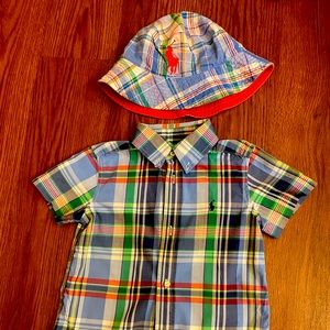 Ralph Lauren shirt w/ matching hat